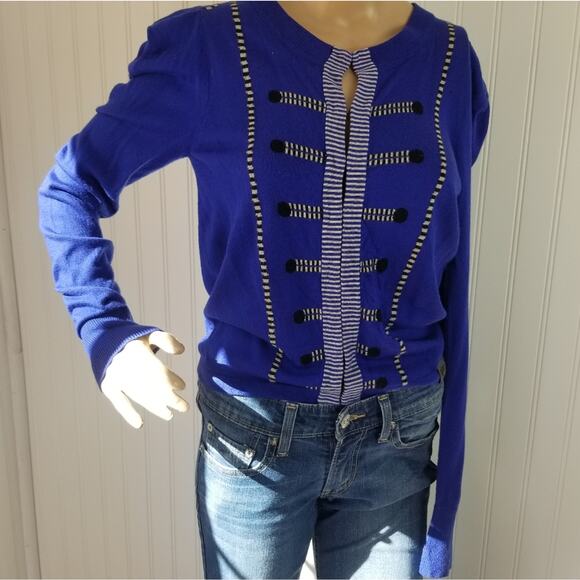 Numph Anthropology Sweater Womens Small Military Style Long Sleeve Cardigan - Picture 10 of 15